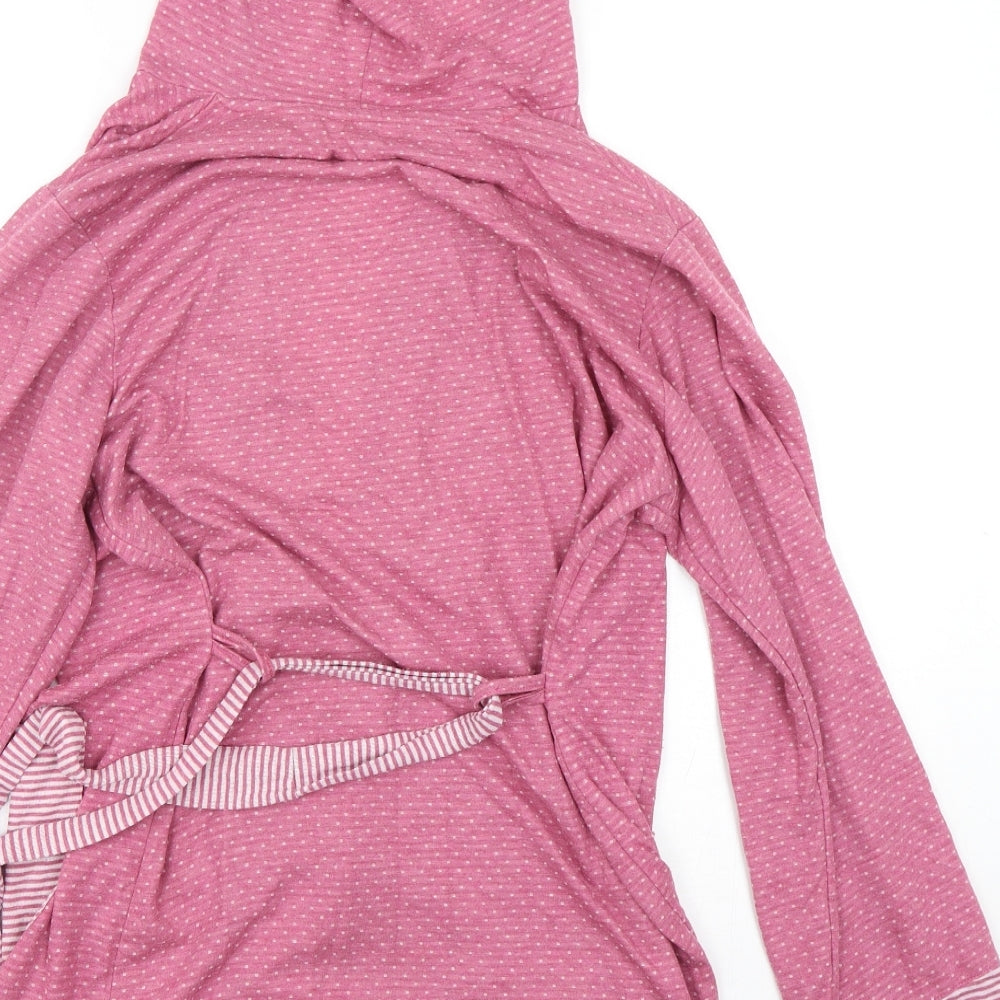Dunnes Stores Womens Pink Polka Dot Polyester  Gown Size XL  Tie