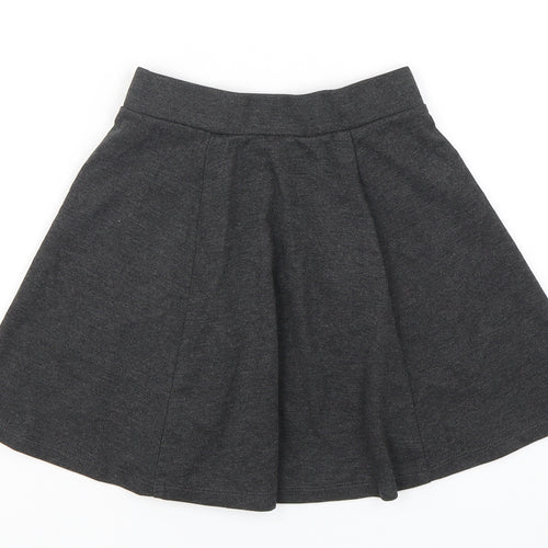 George Girls Grey  Polyester A-Line Skirt Size 6-7 Years  Regular