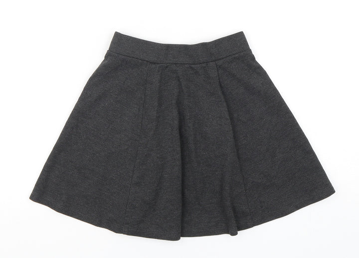 George Girls Grey Polyester A-Line Skirt Size 6-7 Years Regular