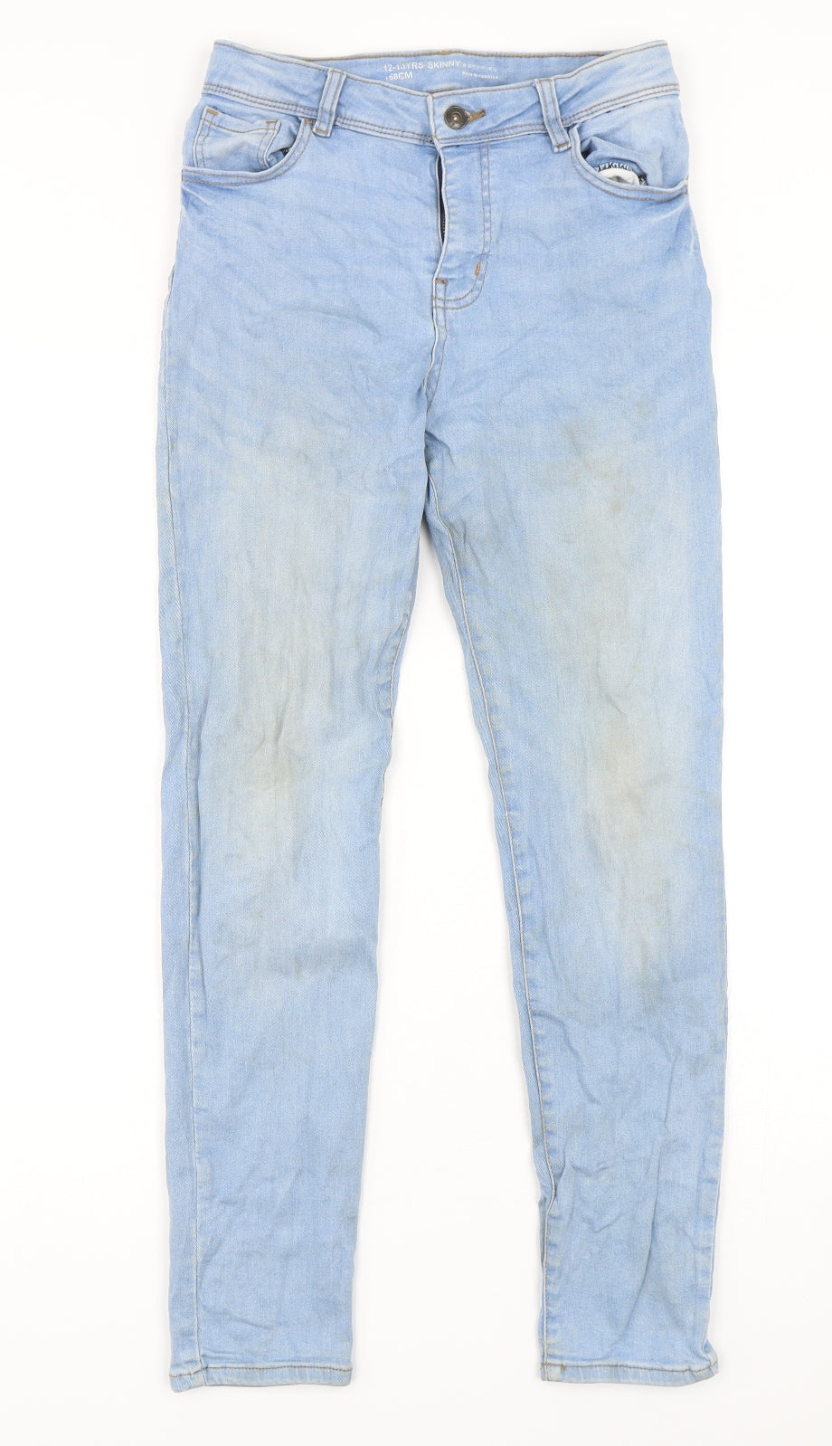 Denim Co Boys Blue  Polyester Skinny Jeans Size 12-13 Years  Regular