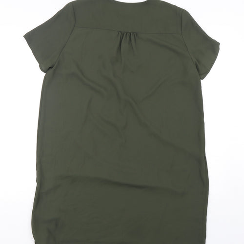 New Look Womens Green  Polyester A-Line  Size 12  V-Neck Pullover