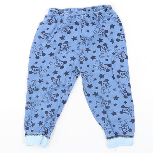 Disney Baby Boys Blue Geometric Cotton  Pyjama Pants Size 12-18 Months