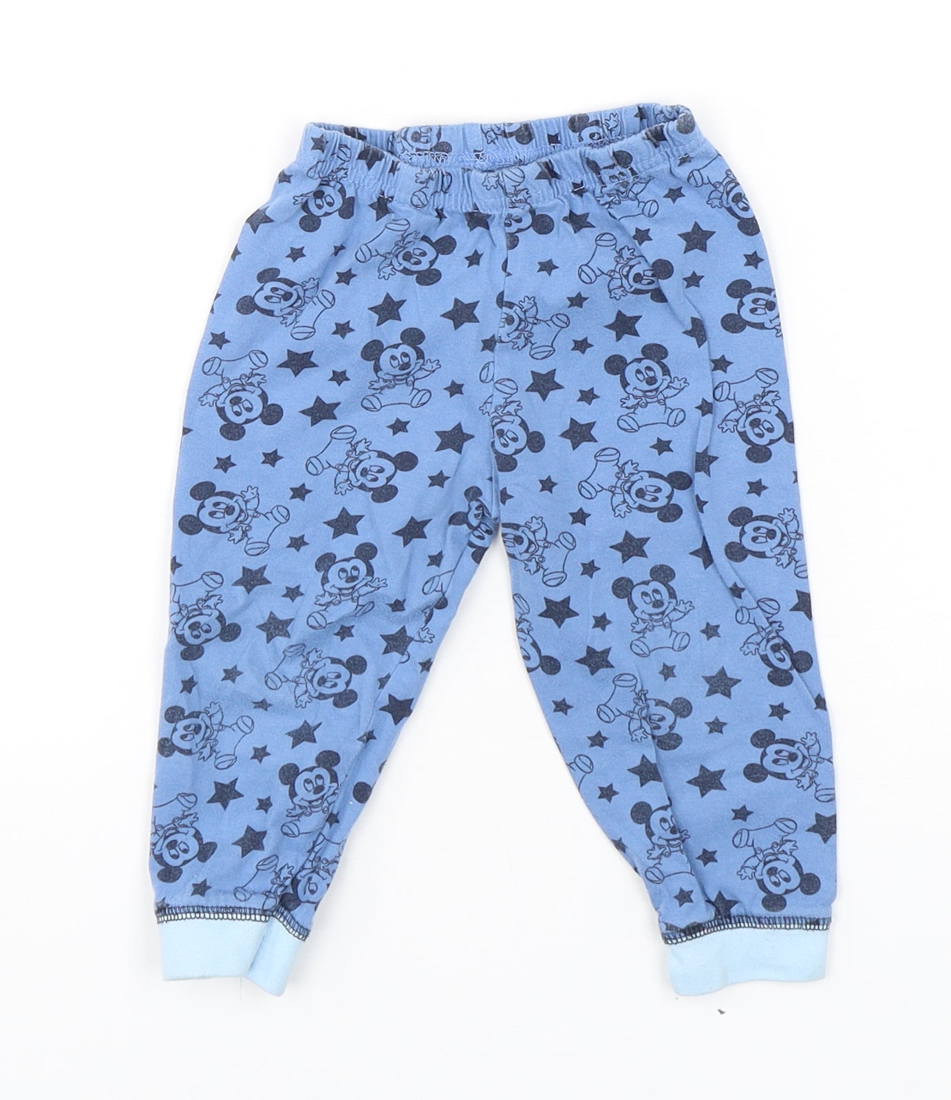 Disney Baby Boys Blue Geometric Cotton  Pyjama Pants Size 12-18 Months