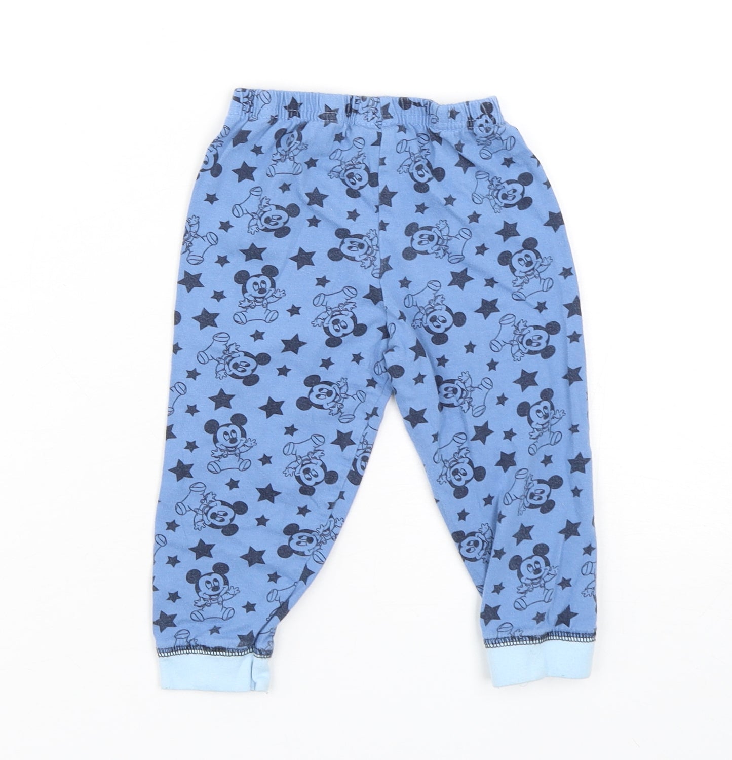 Disney Baby Boys Blue Geometric Cotton  Pyjama Pants Size 12-18 Months