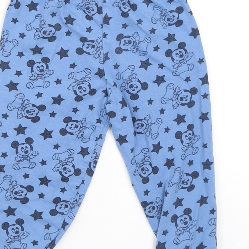 Disney Baby Boys Blue Geometric Cotton  Pyjama Pants Size 12-18 Months