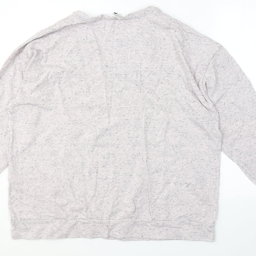 NEXT Womens Grey  Cotton Jersey T-Shirt Size 20 Round Neck - Limited Edition