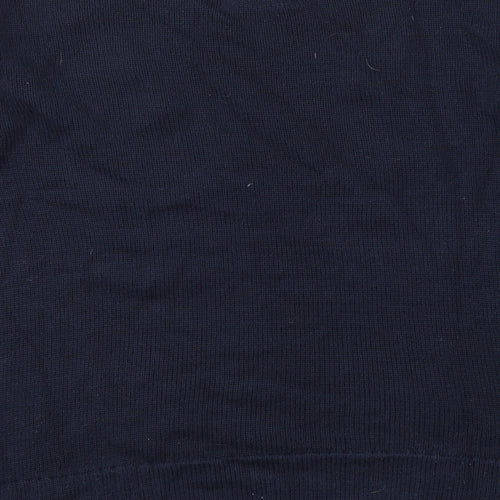 KangaROOS Womens Blue Round Neck Plaid Cotton Pullover Jumper Size 10