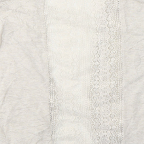 New Look Womens Ivory V-Neck  Cotton Cardigan Jumper Size 18   - Lace Detail