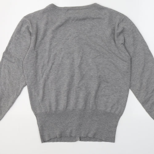Paramour Womens Grey V-Neck  Viscose Cardigan Jumper Size XL