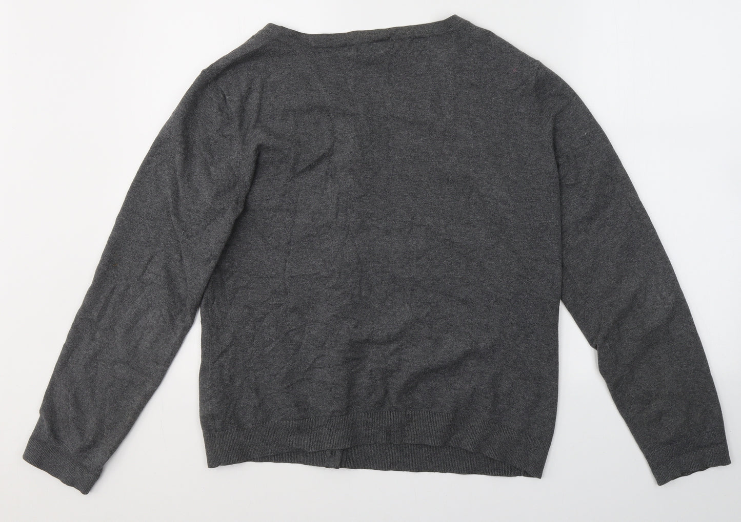 Gap Womens Grey Round Neck  Cotton Cardigan Jumper Size XL