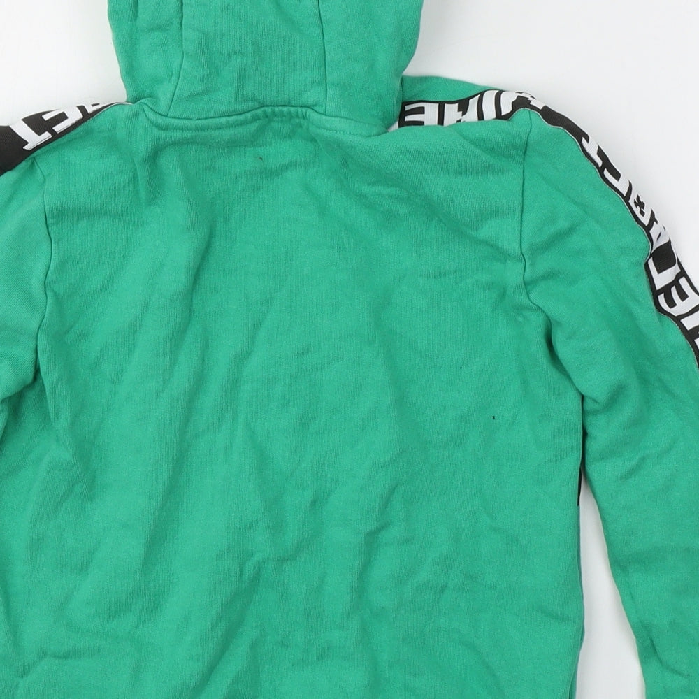Minecraft Boys Green  Cotton Pullover Hoodie Size 7-8 Years