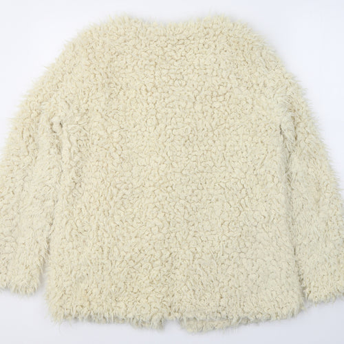 Divided by H&M Womens Ivory V-Neck  Polyester Cardigan Jumper Size 12