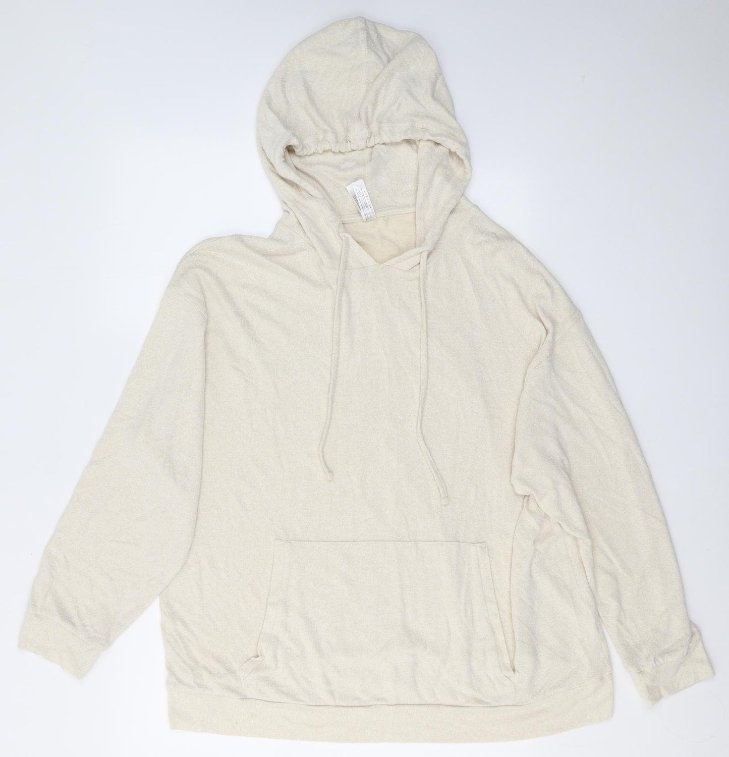 Lindex Womens Ivory  Viscose Pullover Hoodie Size XL