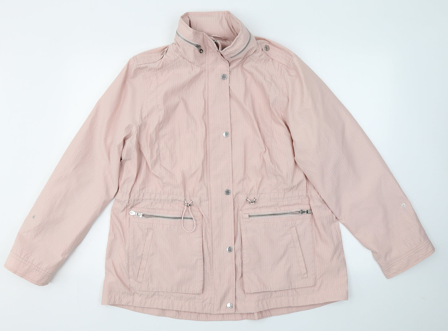 Marks and Spencer Womens Pink   Parka Coat Size 18  Zip
