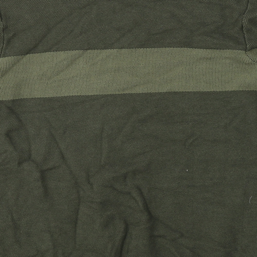 Marks and Spencer Mens Green Round Neck  Cotton Pullover Jumper Size L