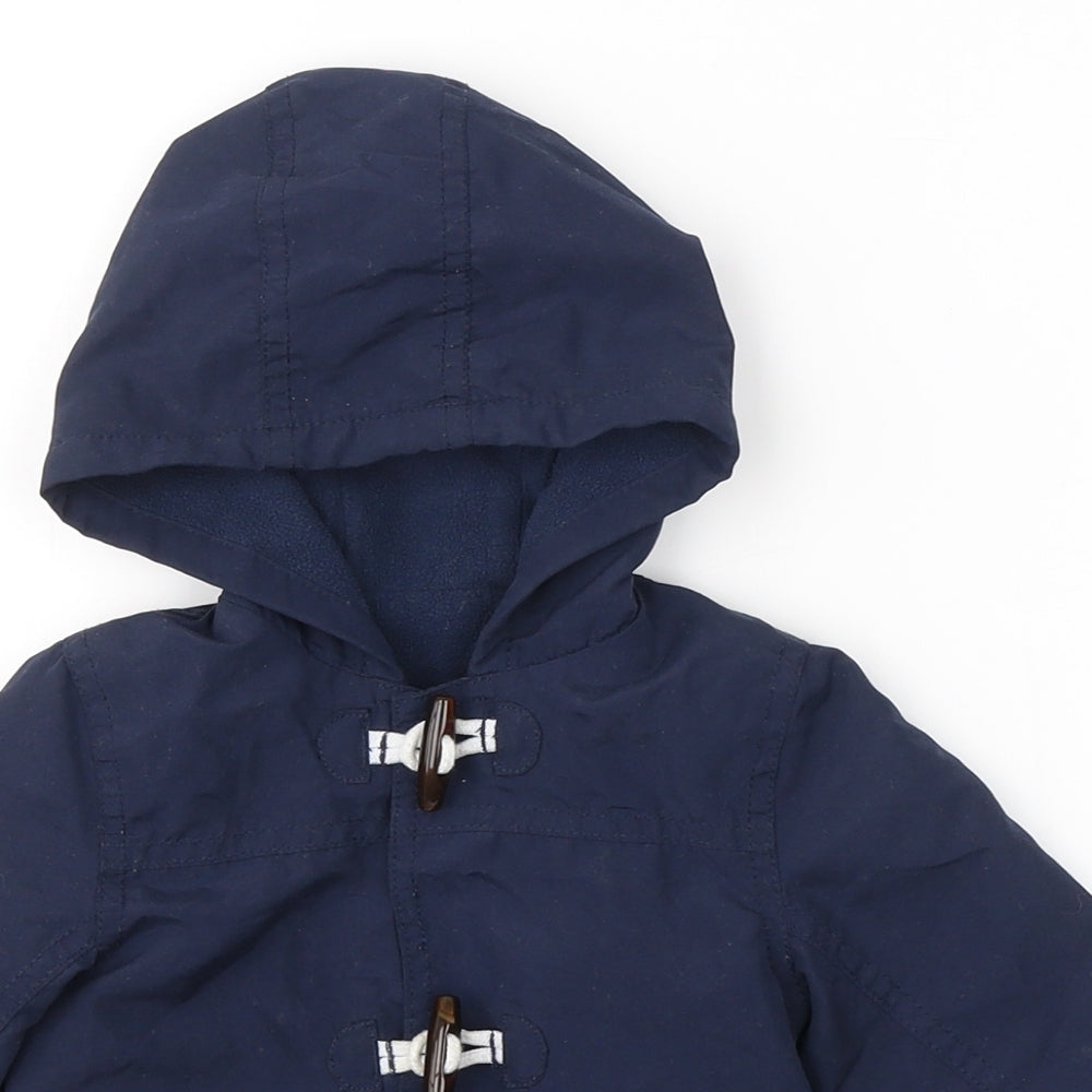 George Boys Blue   Parka Jacket Size 9-12 Months   Buckle