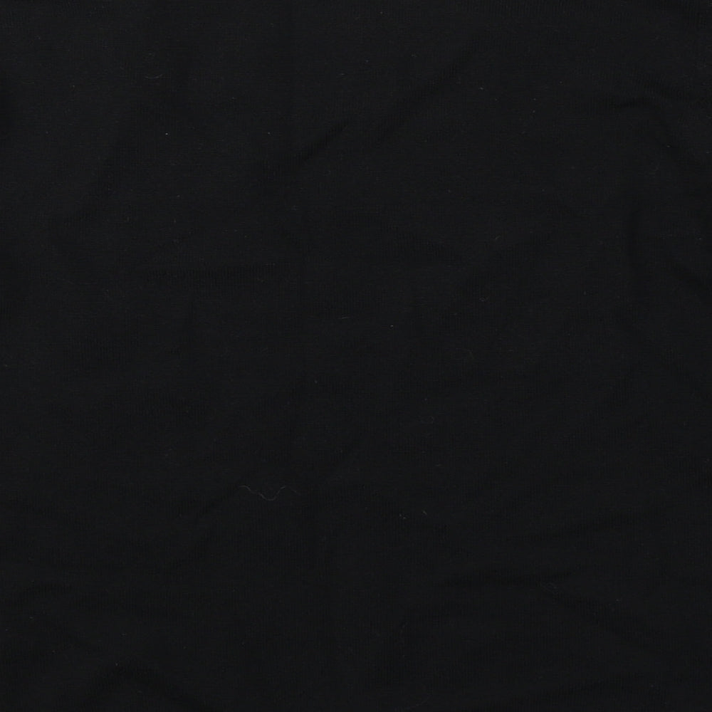 Charter Club Womens Black Round Neck  Wool Pullover Jumper Size XL