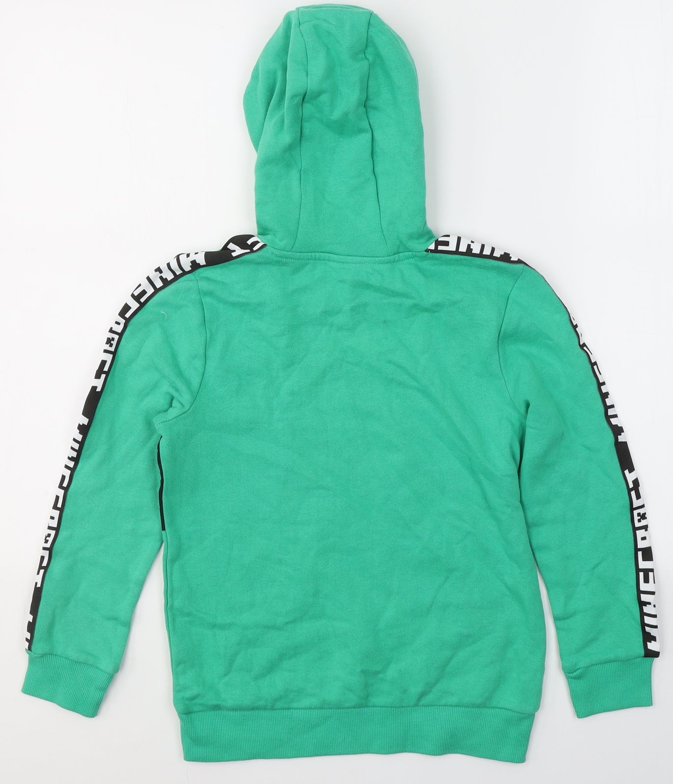 Minecraft Boys Green  Cotton Pullover Hoodie Size 8-9 Years