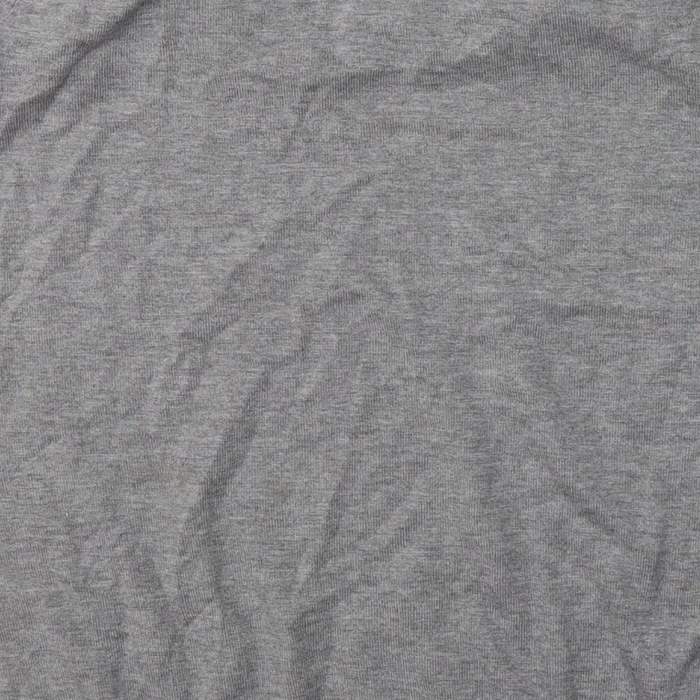 Marks and Spencer Womens Grey  Viscose Basic T-Shirt Size 18 Roll Neck