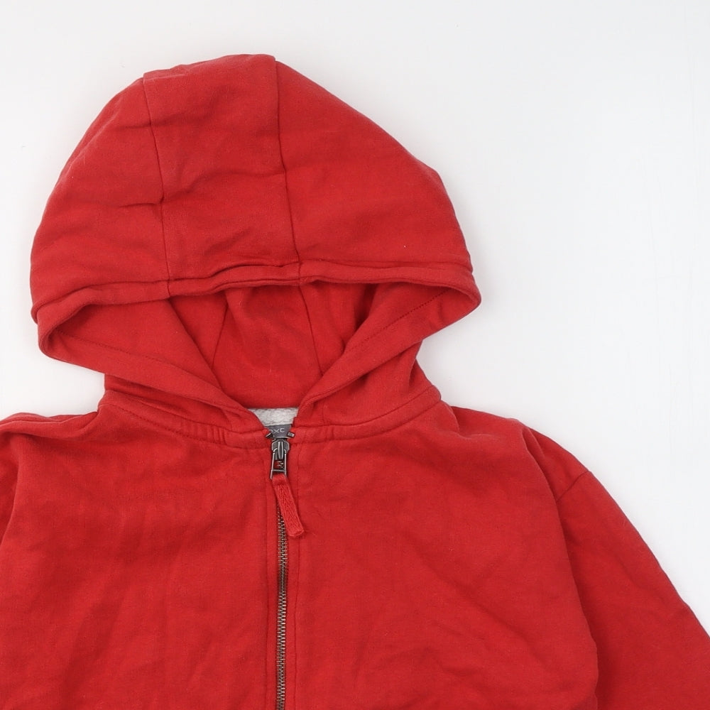 NEXT Boys Red  Cotton Full Zip Hoodie Size 9 Years
