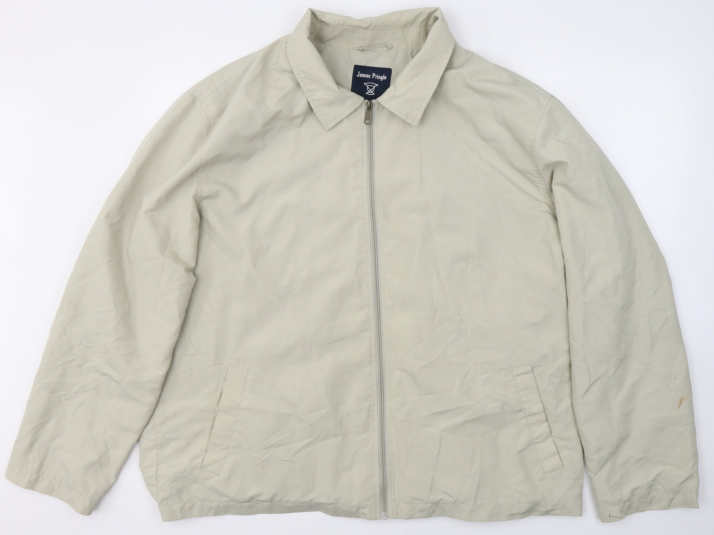 James Pringle Mens Beige   Jacket Coat Size 2XL  Zip