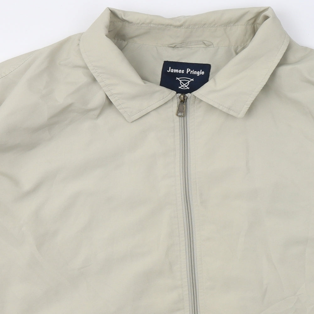 James Pringle Mens Beige   Jacket Coat Size 2XL  Zip