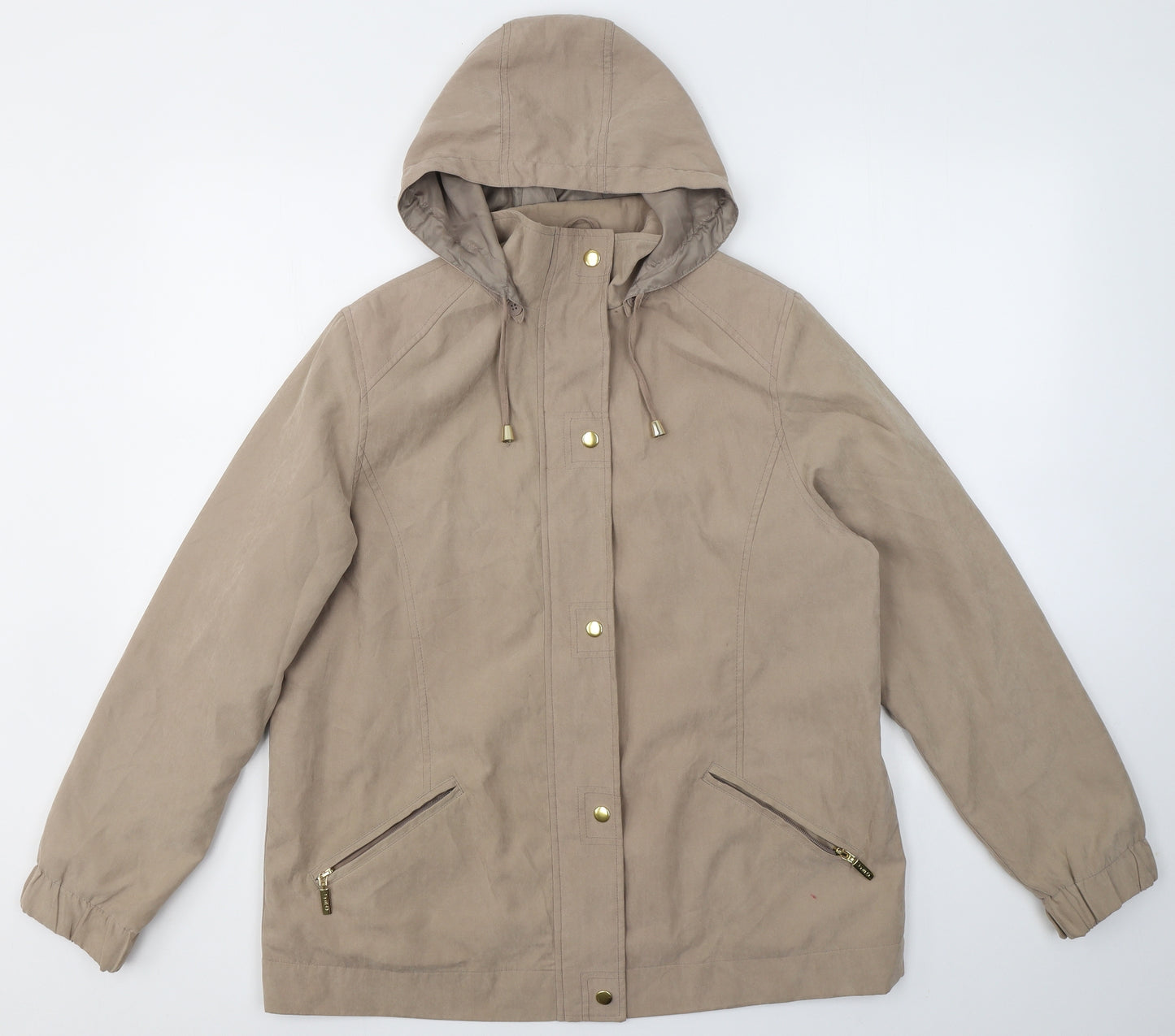 JBC Collection Womens Beige   Parka Coat Size 16  Zip