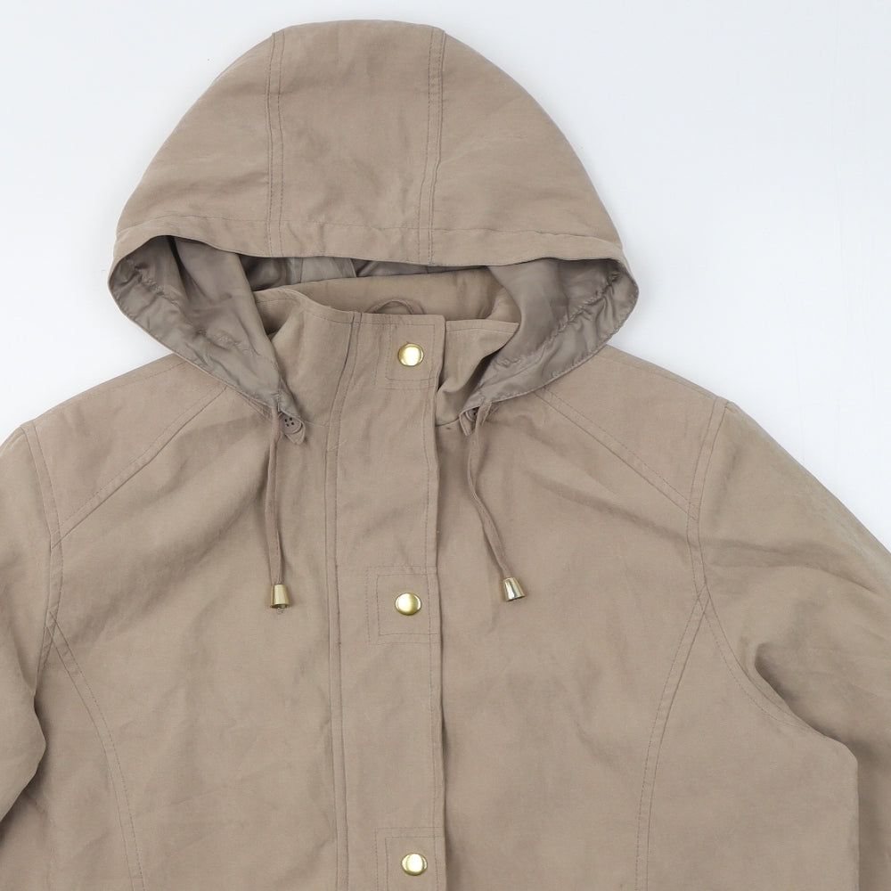 JBC Collection Womens Beige   Parka Coat Size 16  Zip