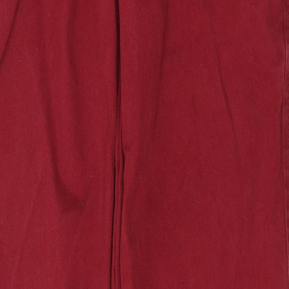 Select Womens Red  Cotton Straight Jeans Size 30 in L31 in Regular