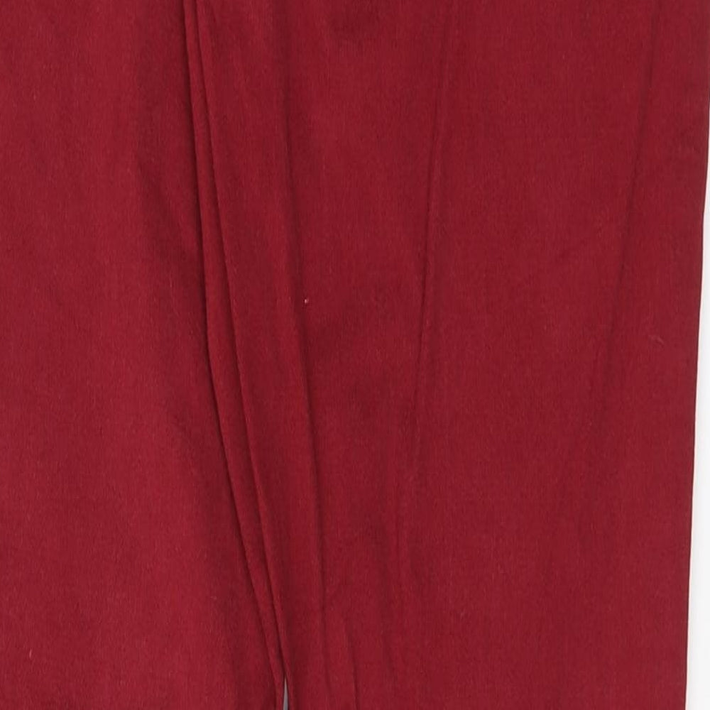 Select Womens Red  Cotton Straight Jeans Size 30 in L31 in Regular