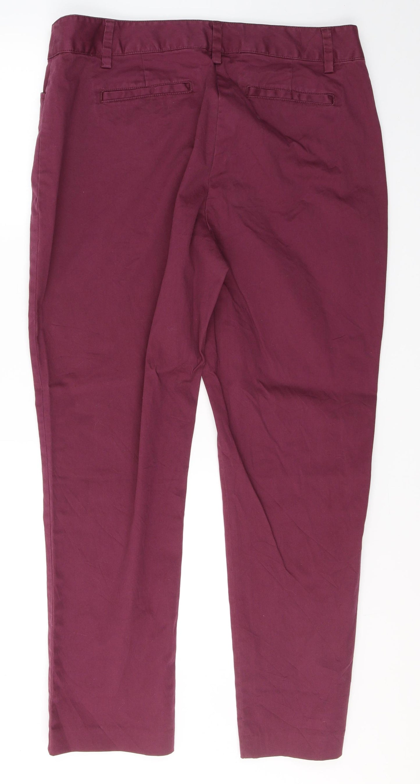 Lands' End Womens Red  Cotton Straight Jeans Size 16 L30 in Regular