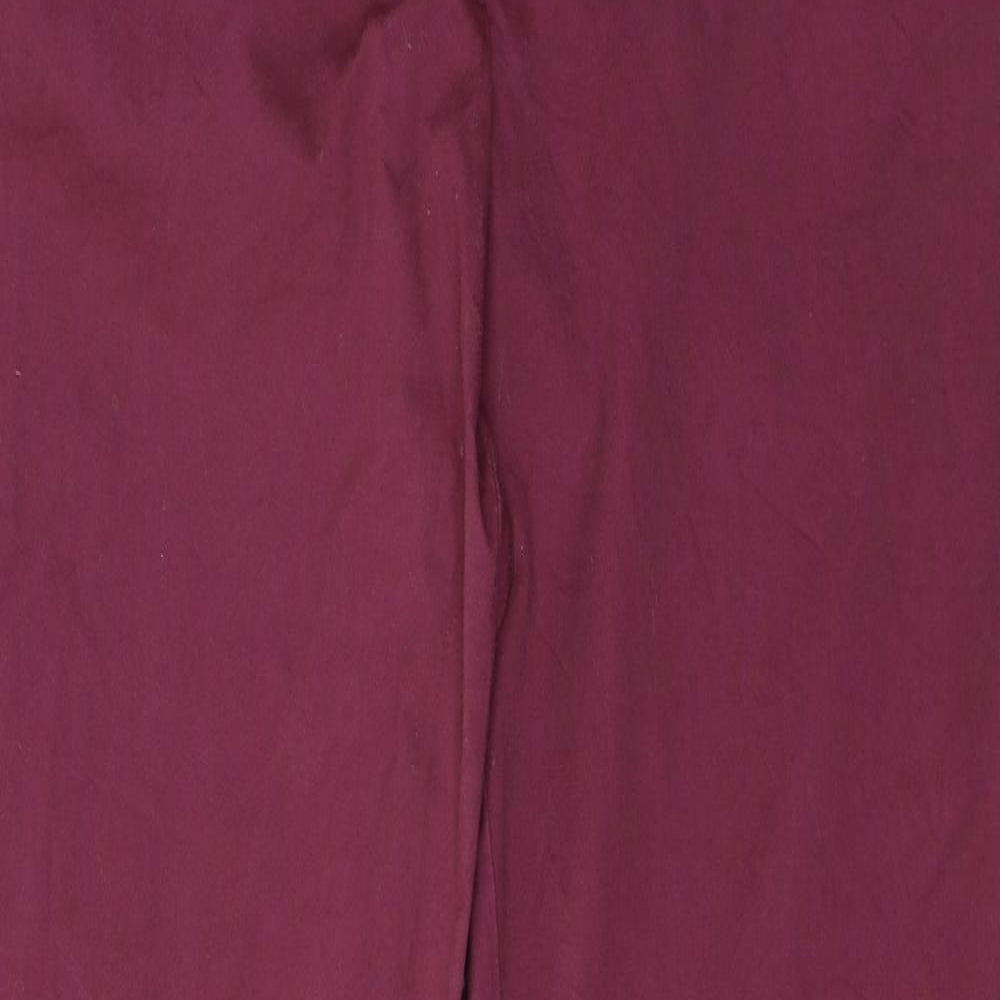 Lands' End Womens Red  Cotton Straight Jeans Size 16 L30 in Regular