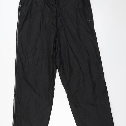 Dunlop Mens Black  Polyester Rain Trousers Trousers Size M L29 in Regular