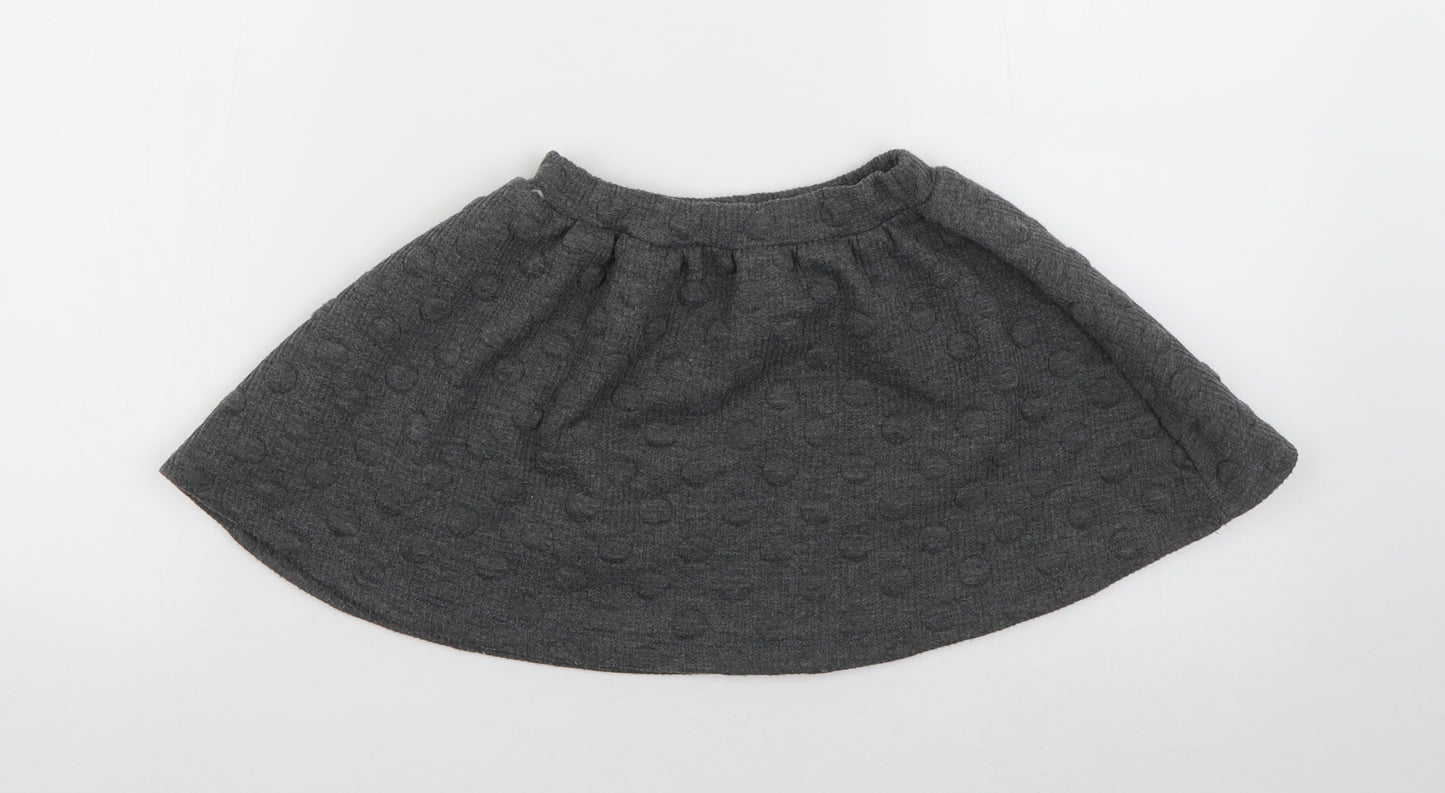 TU Girls Grey  Polyester Skater Skirt Size 4-5 Years  Regular  - Penguin Star