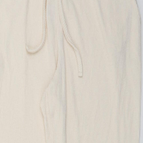 TU Womens Ivory  Polyester Jogger Trousers Size 14 L28 in Regular