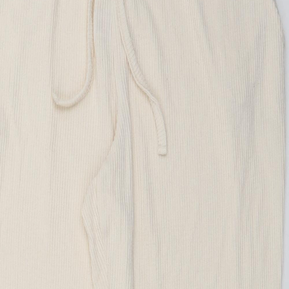 TU Womens Ivory  Polyester Jogger Trousers Size 14 L28 in Regular