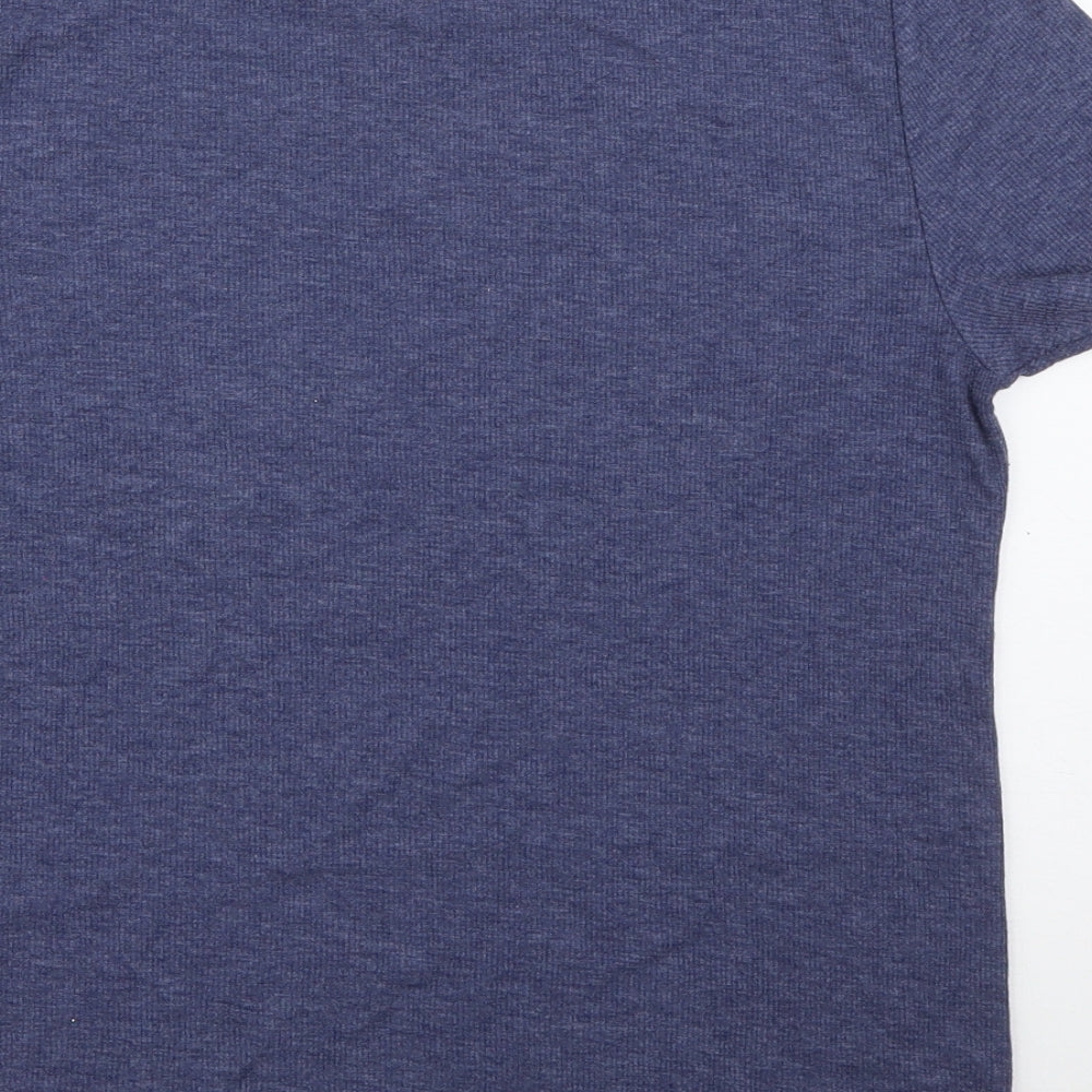 Primark Womens Blue  Polyester Jersey T-Shirt Size 14 Crew Neck