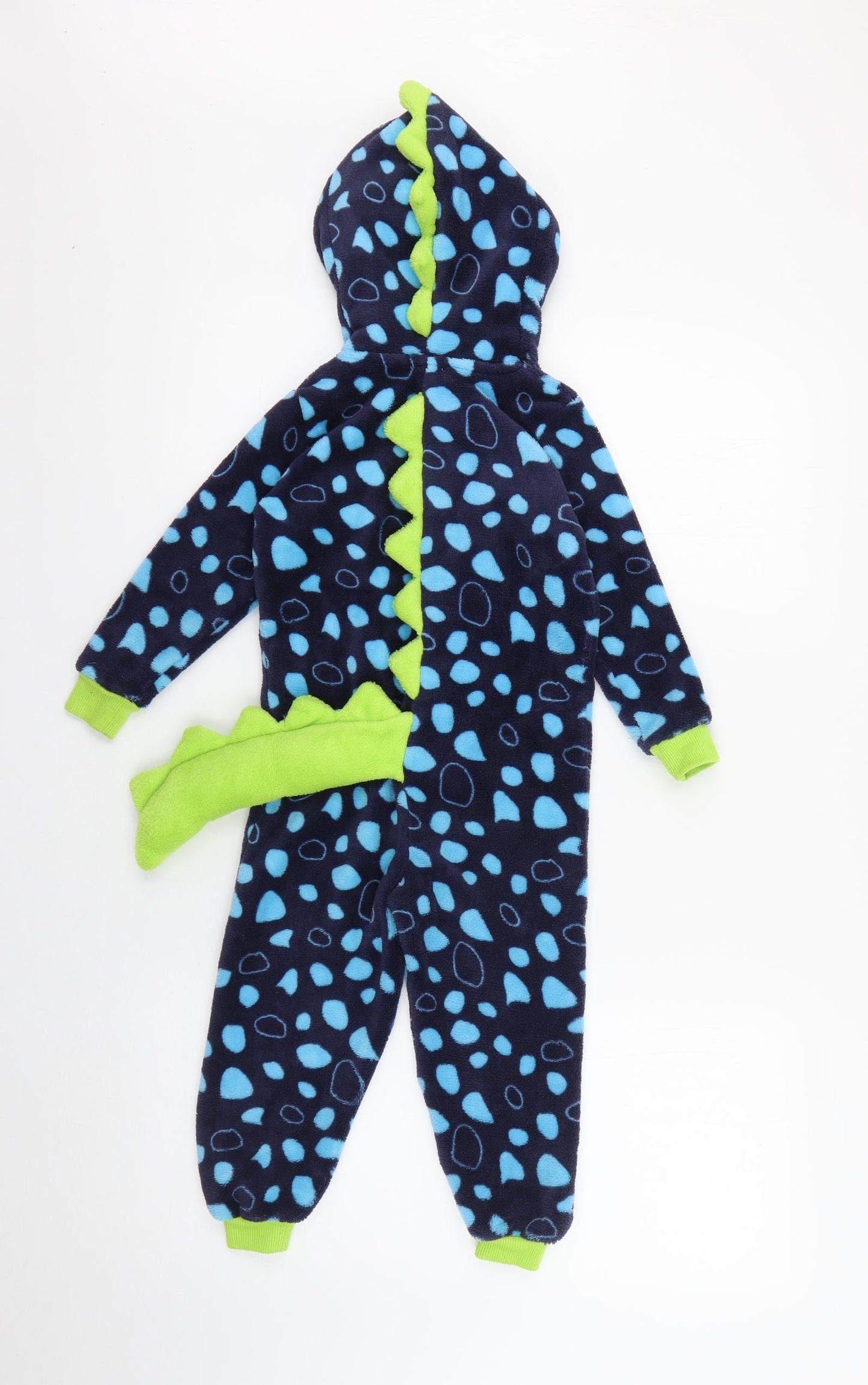 Crafted Boys Blue Polka Dot Polyester  One Piece Size 2-3 Years   - Dinosaur Fancy Dress