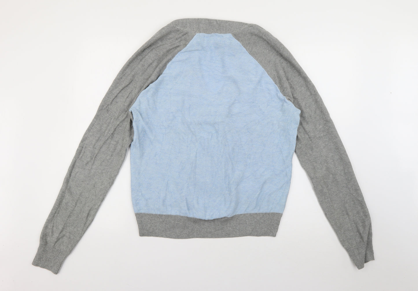 Original Penguin Mens Blue V-Neck  Cotton Cardigan Jumper Size M