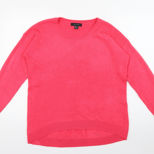 Primark Womens Pink Crew Neck  Acrylic Pullover Jumper Size 10