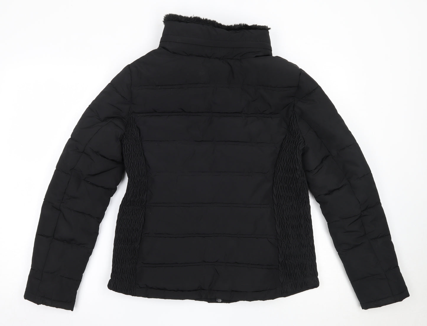 TU Womens Black   Puffer Jacket Coat Size 12  Zip