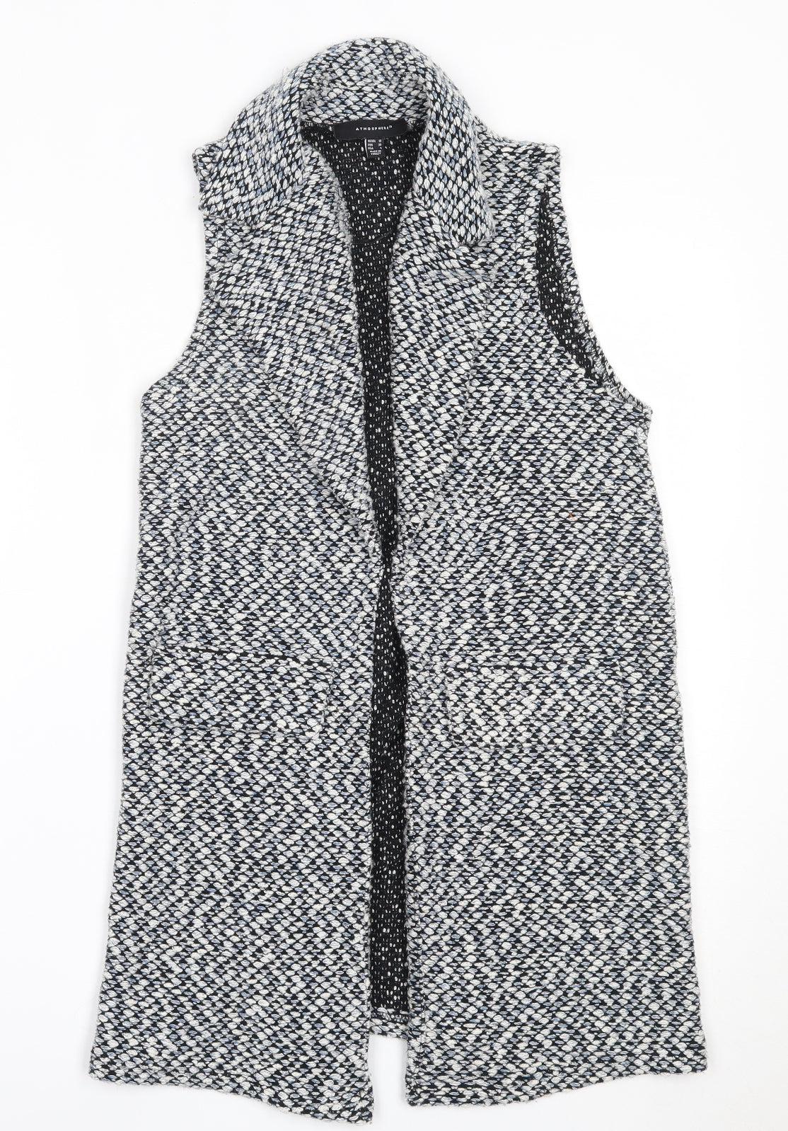 Atmosphere Womens Blue Round Neck  Cotton Cardigan Jumper Size 10