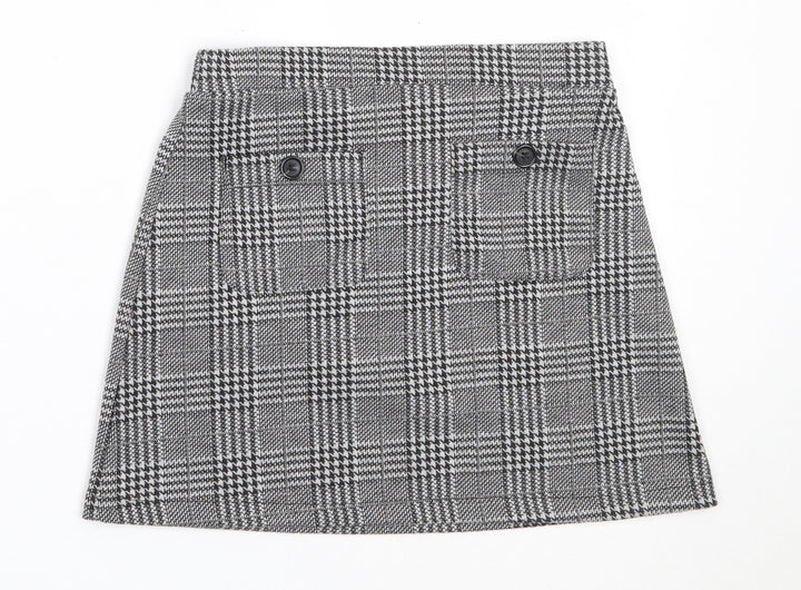 F&F Girls Grey Polyester Mini Skirt Size 10-11 Years Regular
