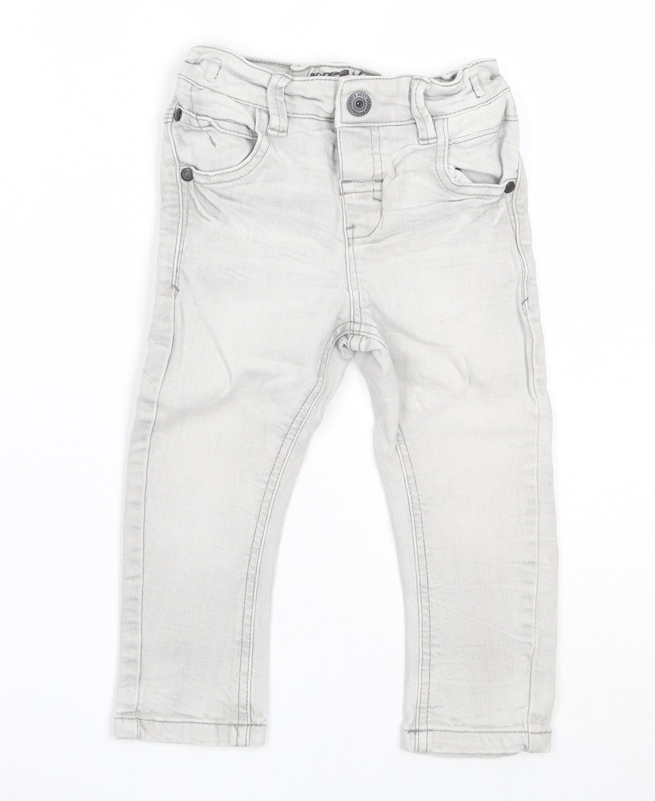 NEXT Boys Grey  Cotton Capri Jeans Size 12-18 Months
