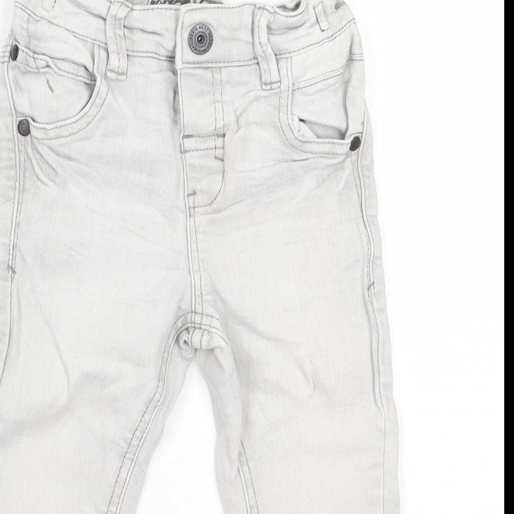 NEXT Boys Grey  Cotton Capri Jeans Size 12-18 Months