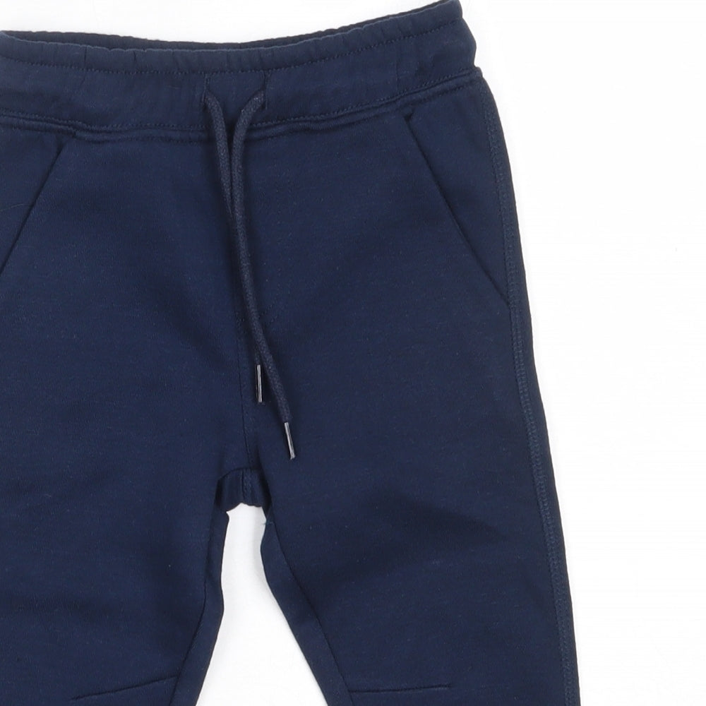 Urban Rascals Boys Blue  Polyester Jogger Trousers Size 12-18 Months