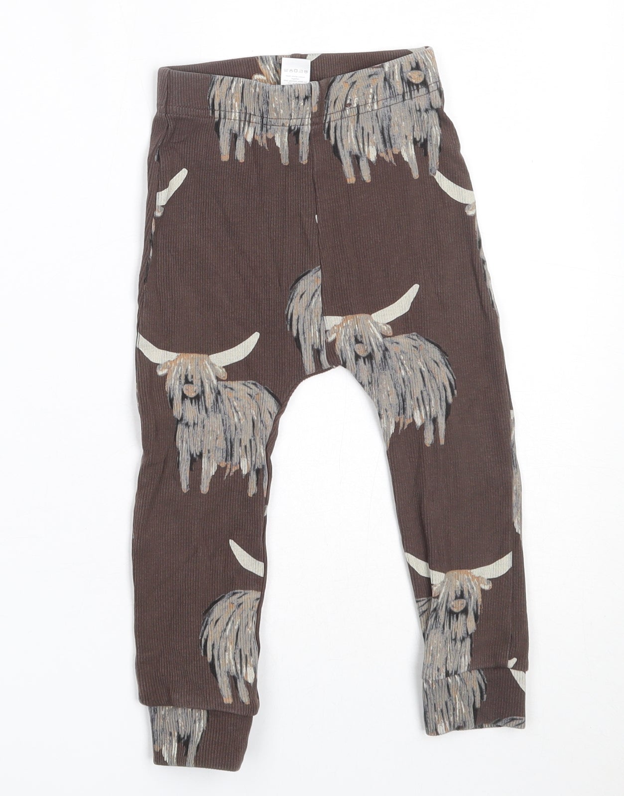 TU Boys Brown  Cotton Capri Trousers Size 18 Months