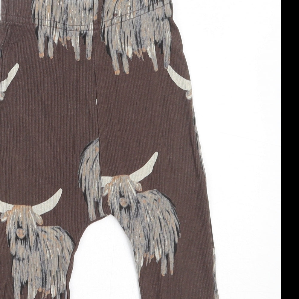 TU Boys Brown  Cotton Capri Trousers Size 18 Months