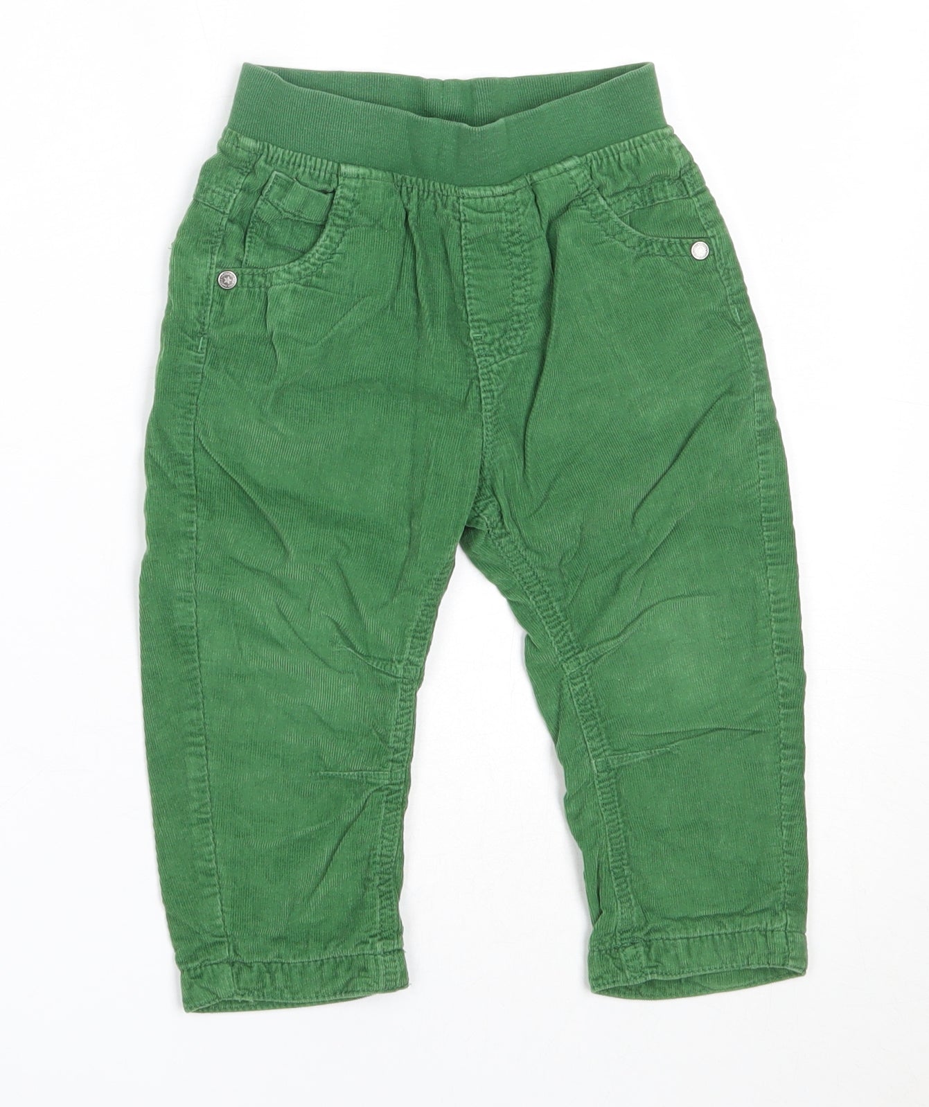 Marks and Spencer Boys Green  Cotton Capri Trousers Size 12-18 Months