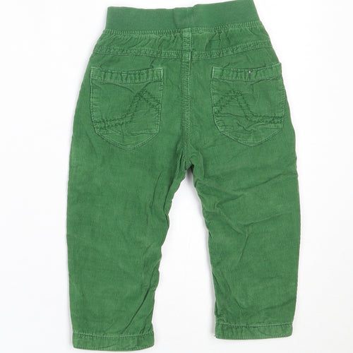 Marks and Spencer Boys Green  Cotton Capri Trousers Size 12-18 Months